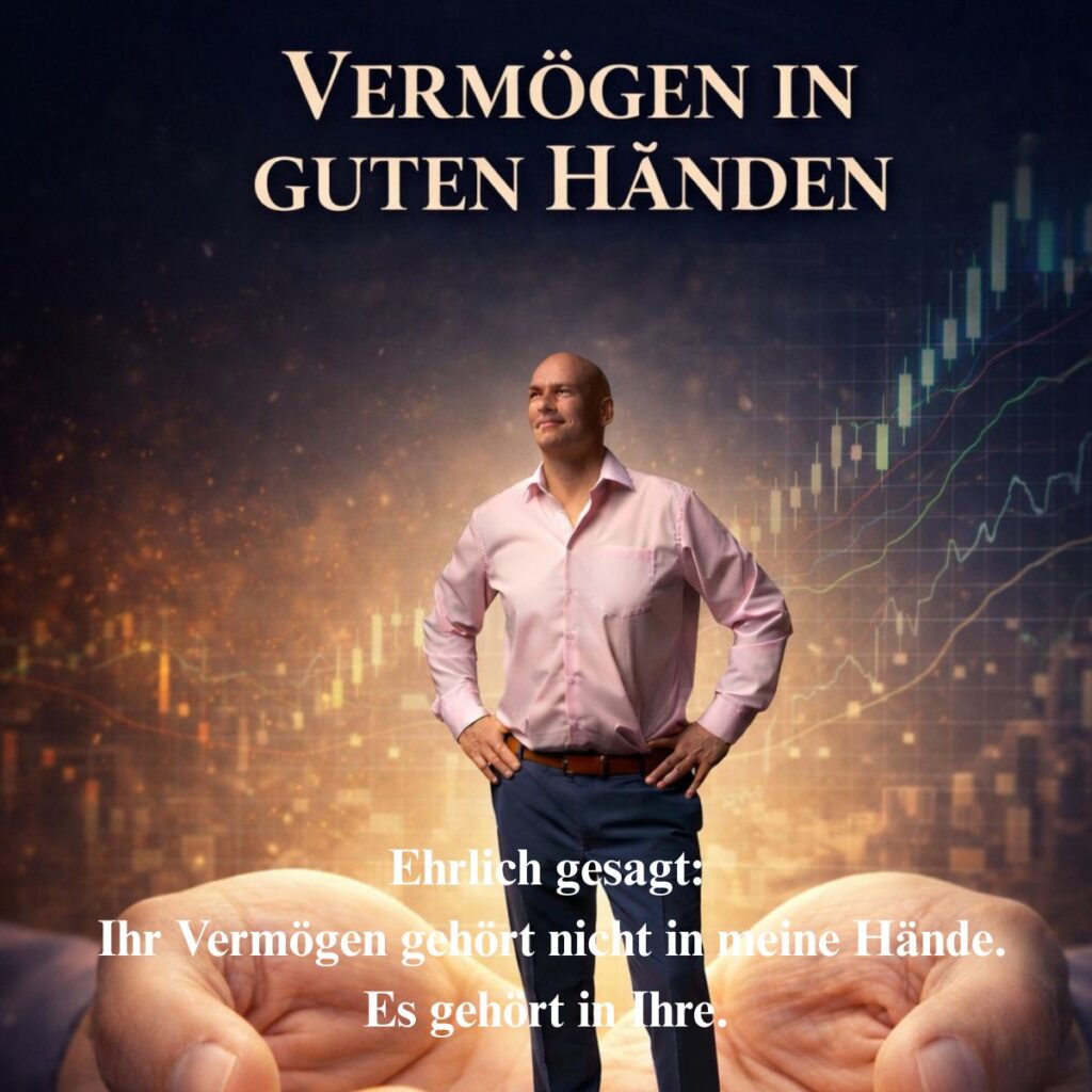 Denn ehrlich gesagt Ihr Vermögen gehört nicht in meine Hände. Es gehört in Ihre. t